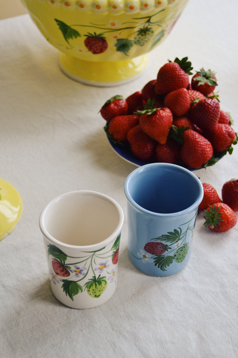 Strawberry Fields Ceramic Cups - Set of Two