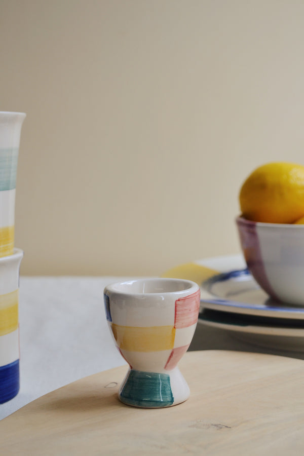 Groovy Checkered Egg Cup