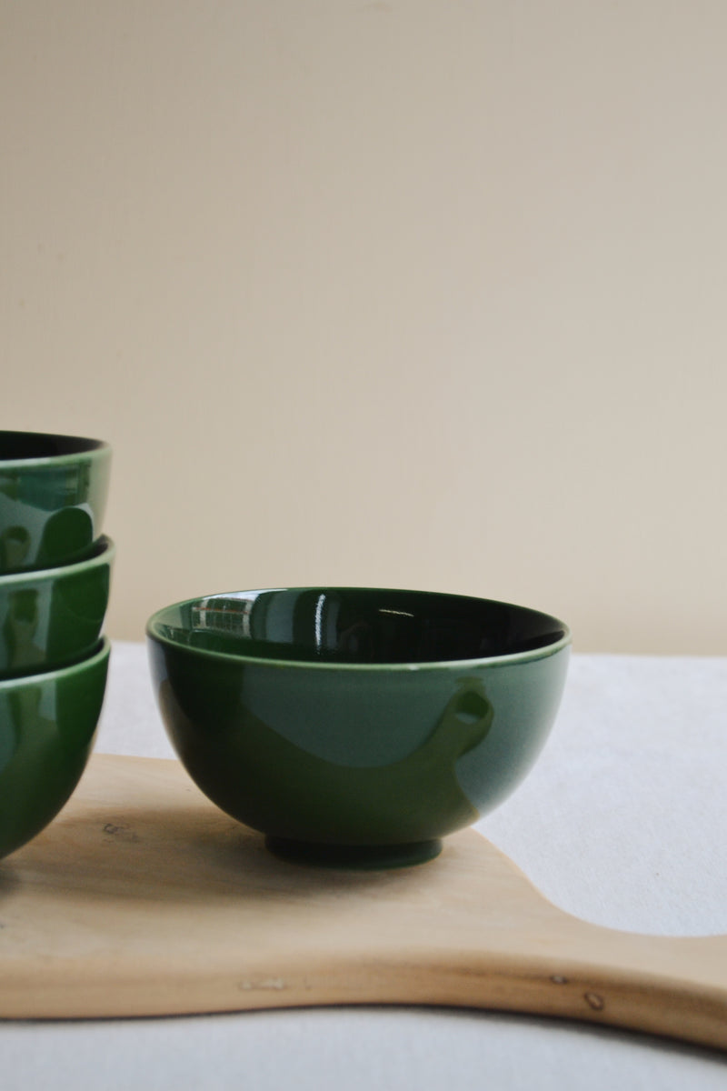 HKLIVING ® | SET OF FOUR EMERALD GREEN DESSERT BOWLS