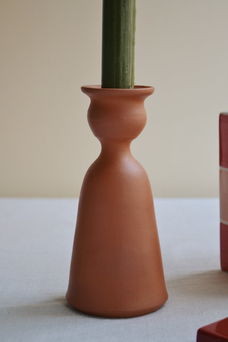 Terracotta Clay Candle Holder