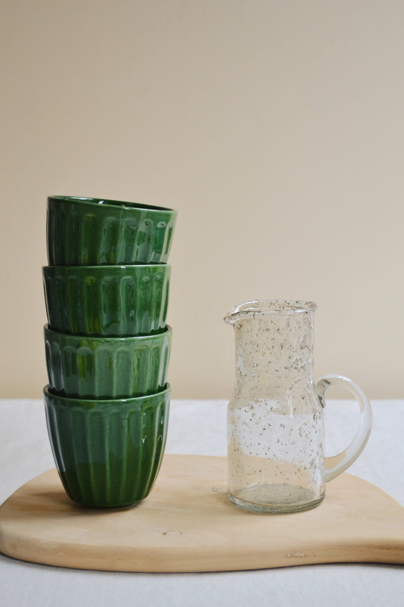 HKLIVING ® | SET OF FOUR EMERALD GREEN MUGS