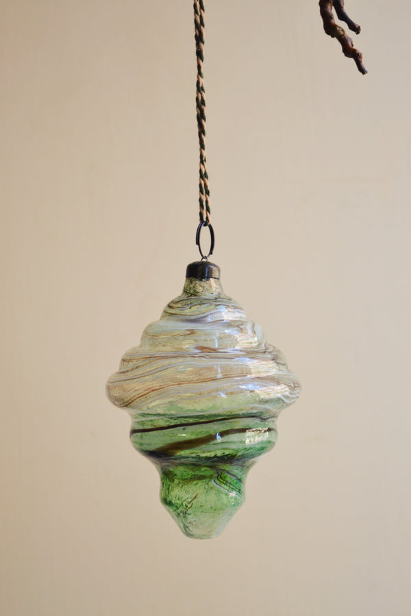 Recycled Glass Christmas Ornament - Two Colours Available
