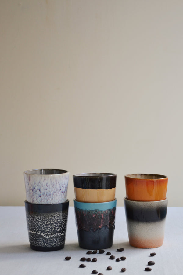 HKLIVING ® | Set of Six Coffee Mugs - Rock With You / Stellar