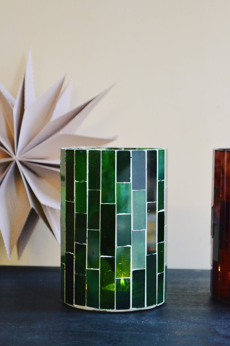 Mosaic Tea Light Holder - Two Colours