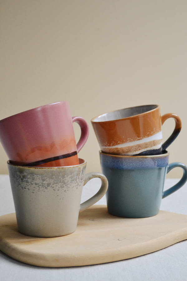 HKLIVING ® | SET OF FOUR CAPPUCCINO MUGS - METEOR
