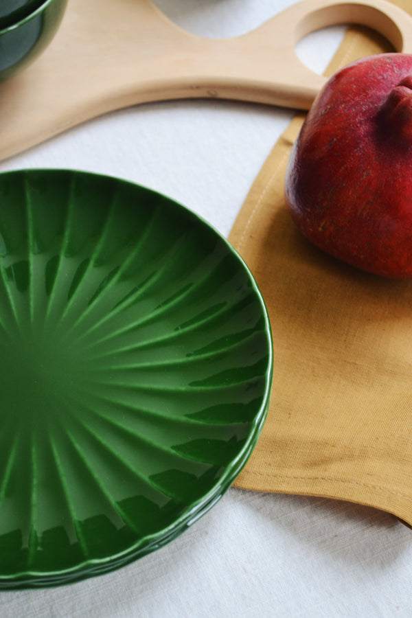 HKLIVING ® | SET OF TWO EMERALD GREEN SIDE PLATES