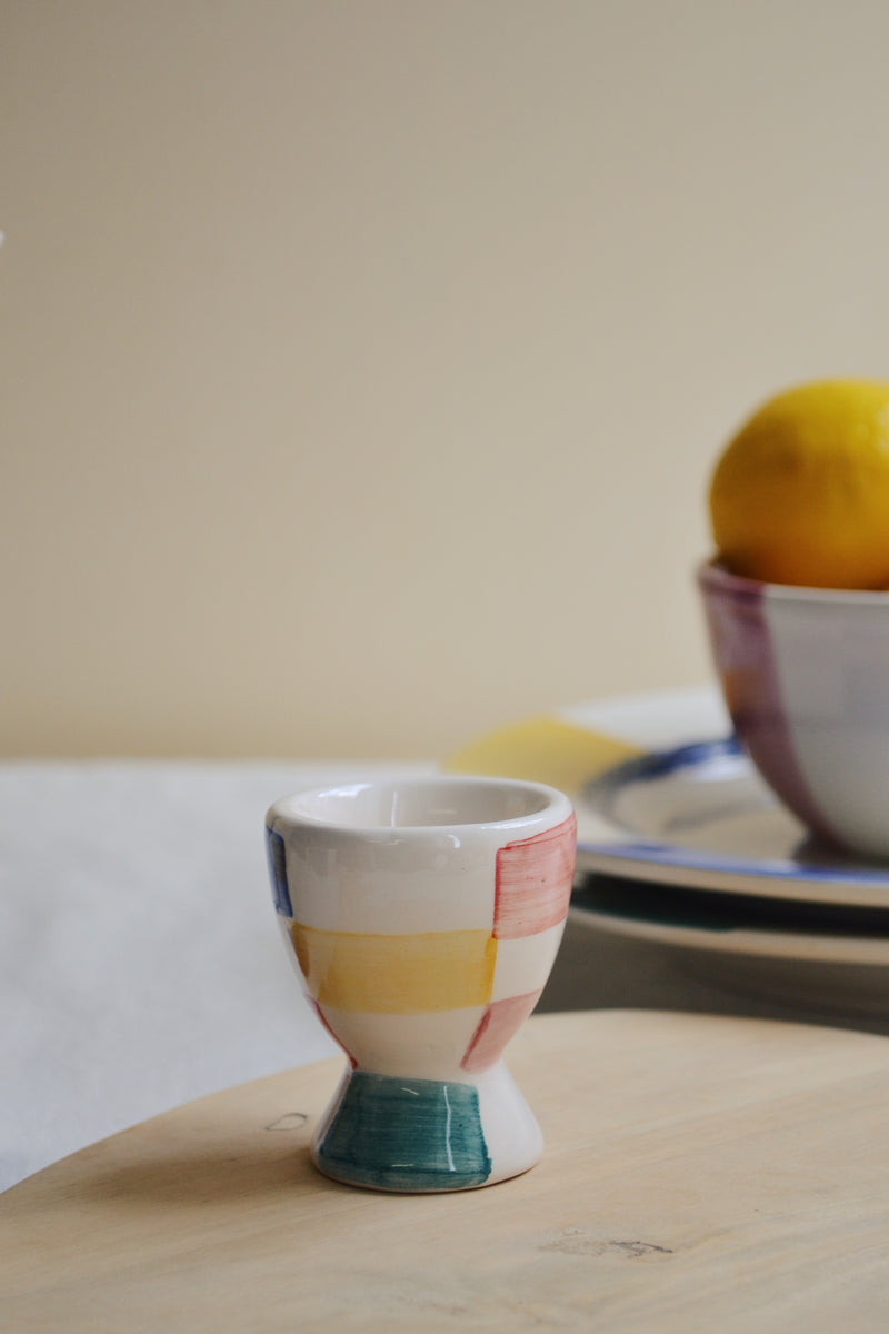 Groovy Checkered Egg Cup