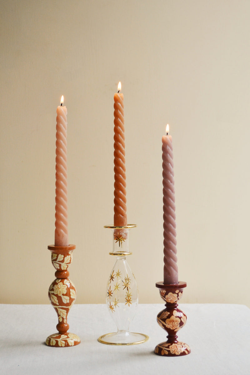 Starry Glass Candle Holder