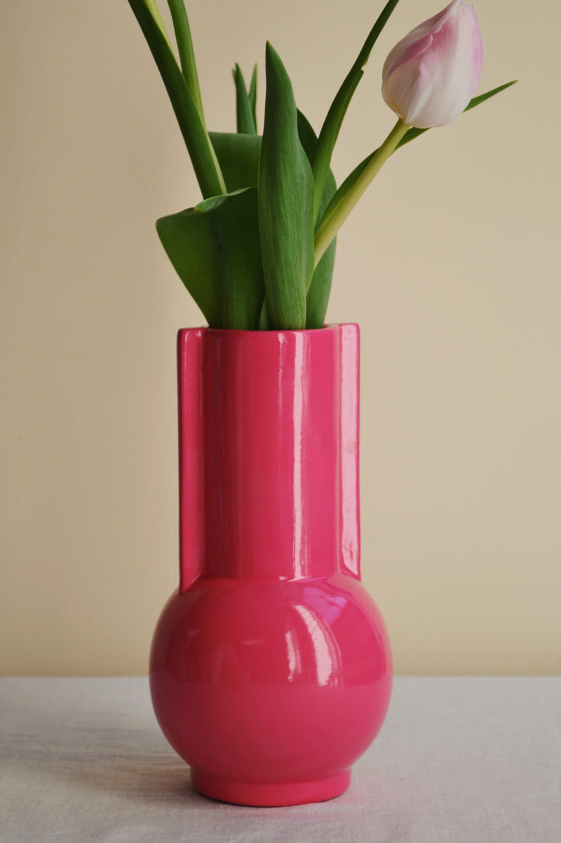 HKLIVING ® | Ceramic Hot Pink Vase
