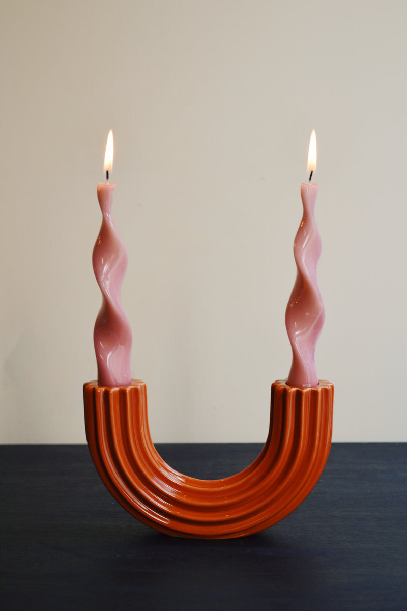 Orange Churros Candle Holder