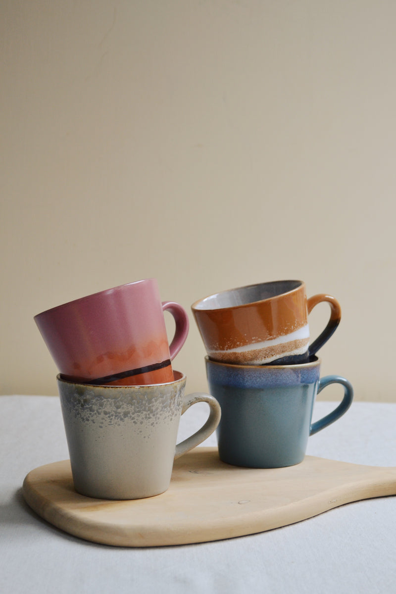 HKLIVING ® | SET OF FOUR CAPPUCCINO MUGS - METEOR