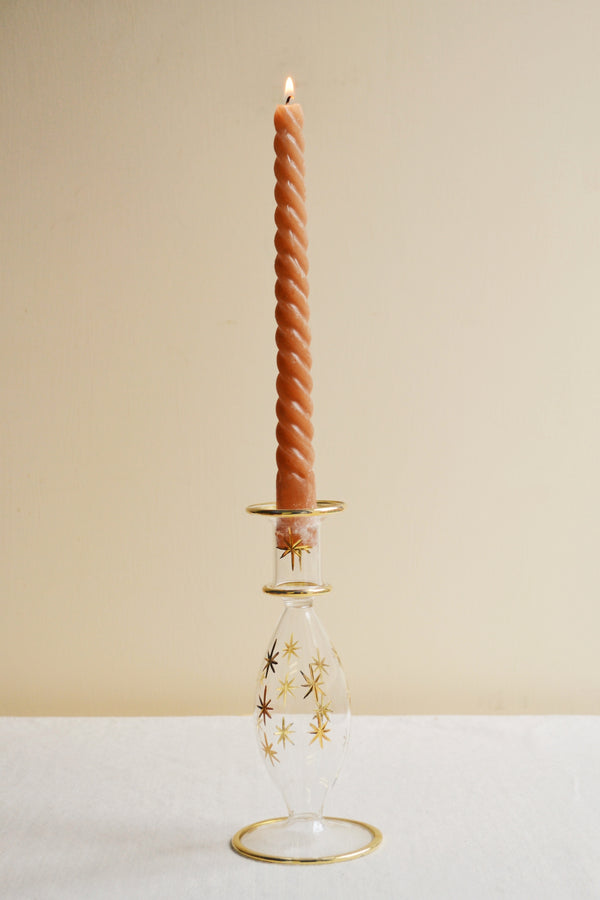 Starry Glass Candle Holder