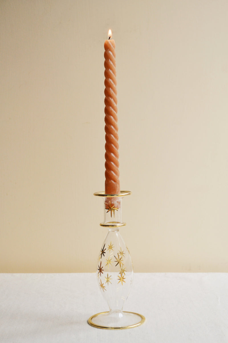 Starry Glass Candle Holder
