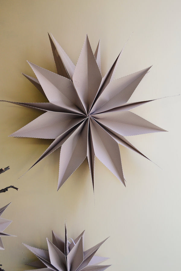 Capella Red / White Paper Star Decoration - Three Sizes Available