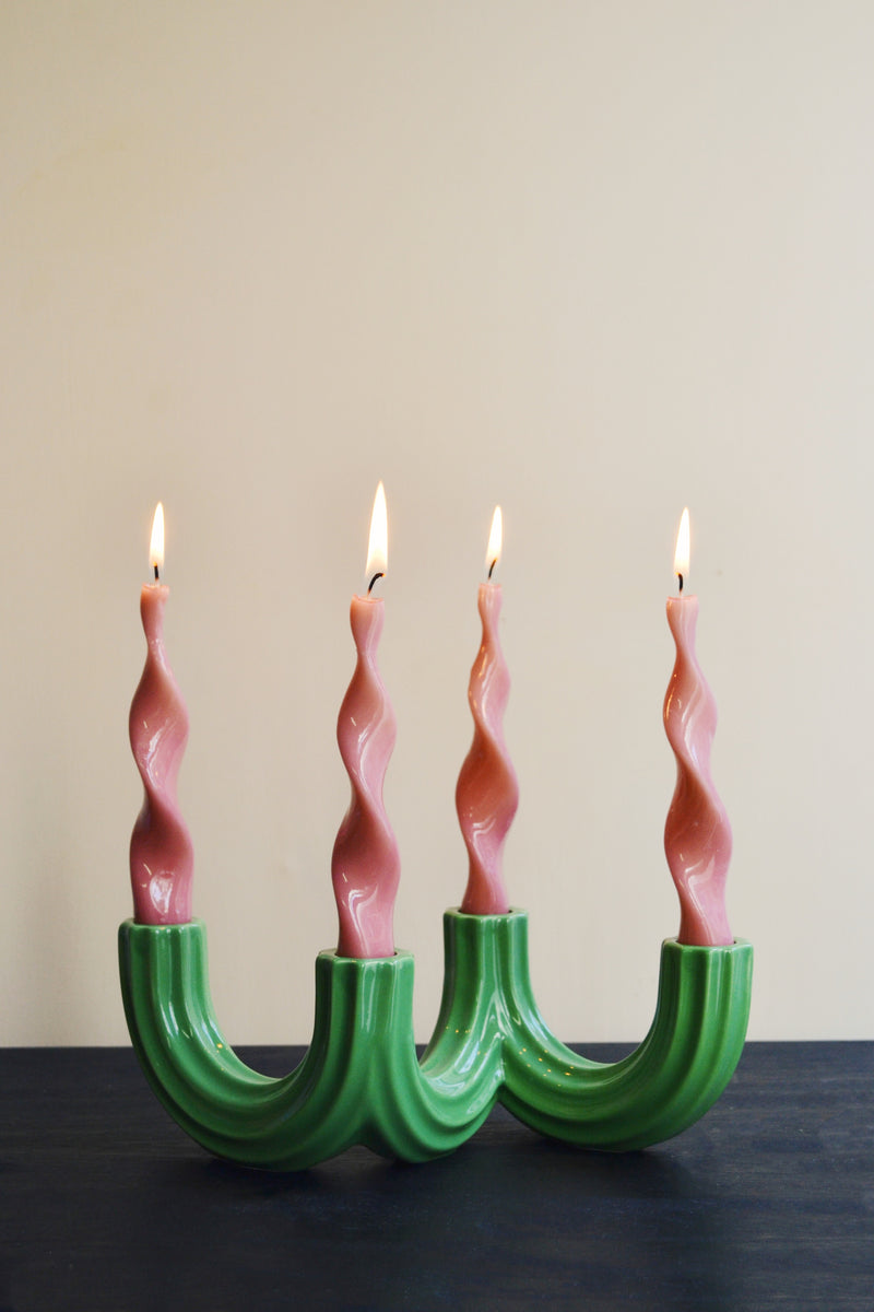 Green Churros Candle Holder
