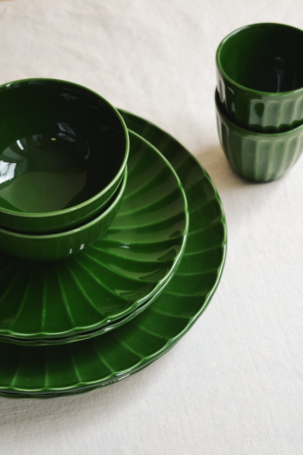 HKLIVING ® | SET OF TWO EMERALD GREEN DINNER PLATES