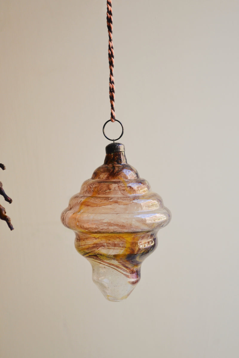 Recycled Glass Christmas Ornament - Two Colours Available
