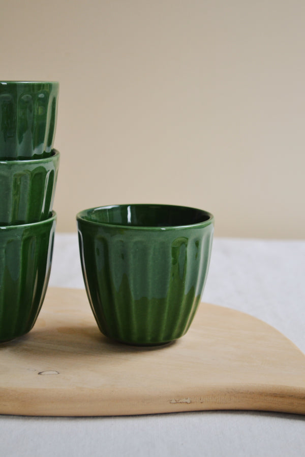 HKLIVING ® | SET OF FOUR EMERALD GREEN MUGS