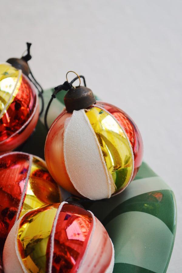 Striped Circus Glass Christmas Bauble - Two Sizes Available