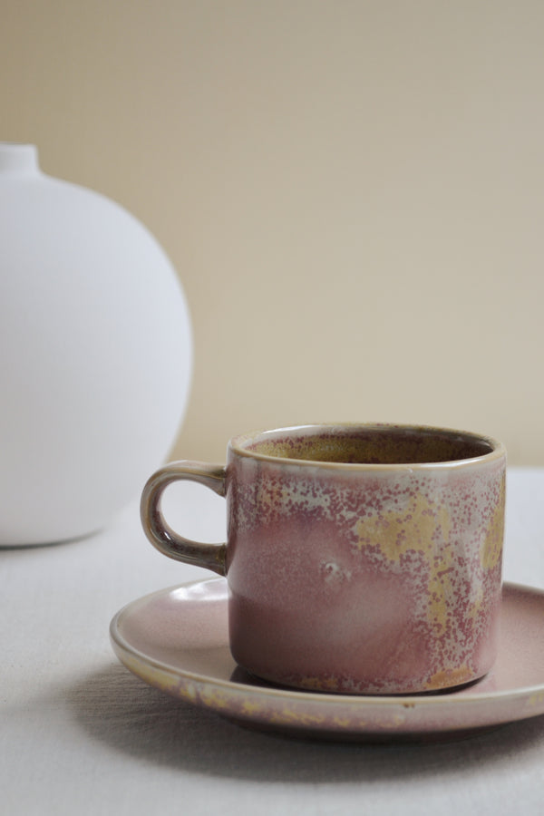 HKLIVING ® | CUP AND SAUCER - RUSTIC PINK
