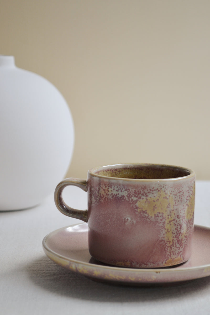 HKLIVING ® | CUP AND SAUCER - RUSTIC PINK