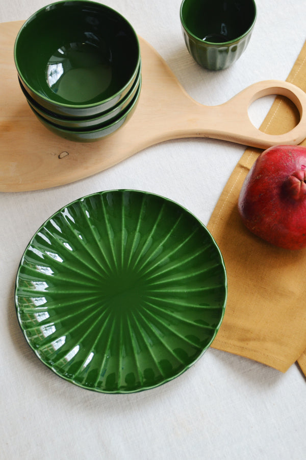 HKLIVING ® | SET OF TWO EMERALD GREEN SIDE PLATES