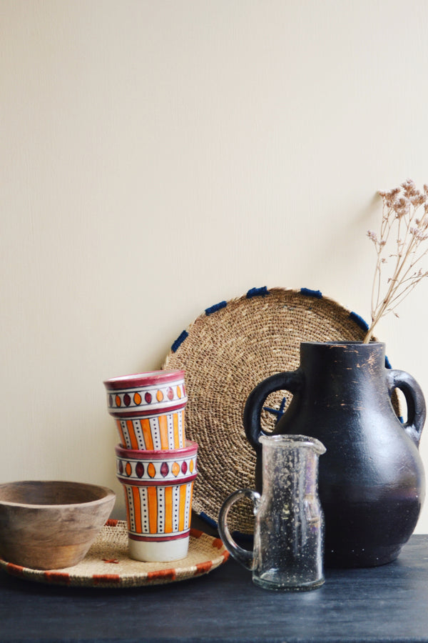 Red and Orange Moroccan Stoneware Mug