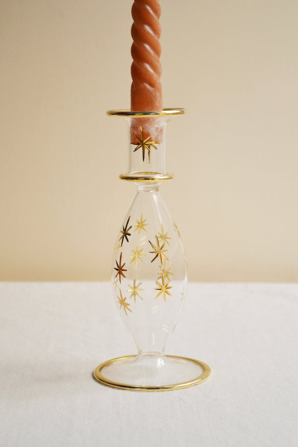 Starry Glass Candle Holder