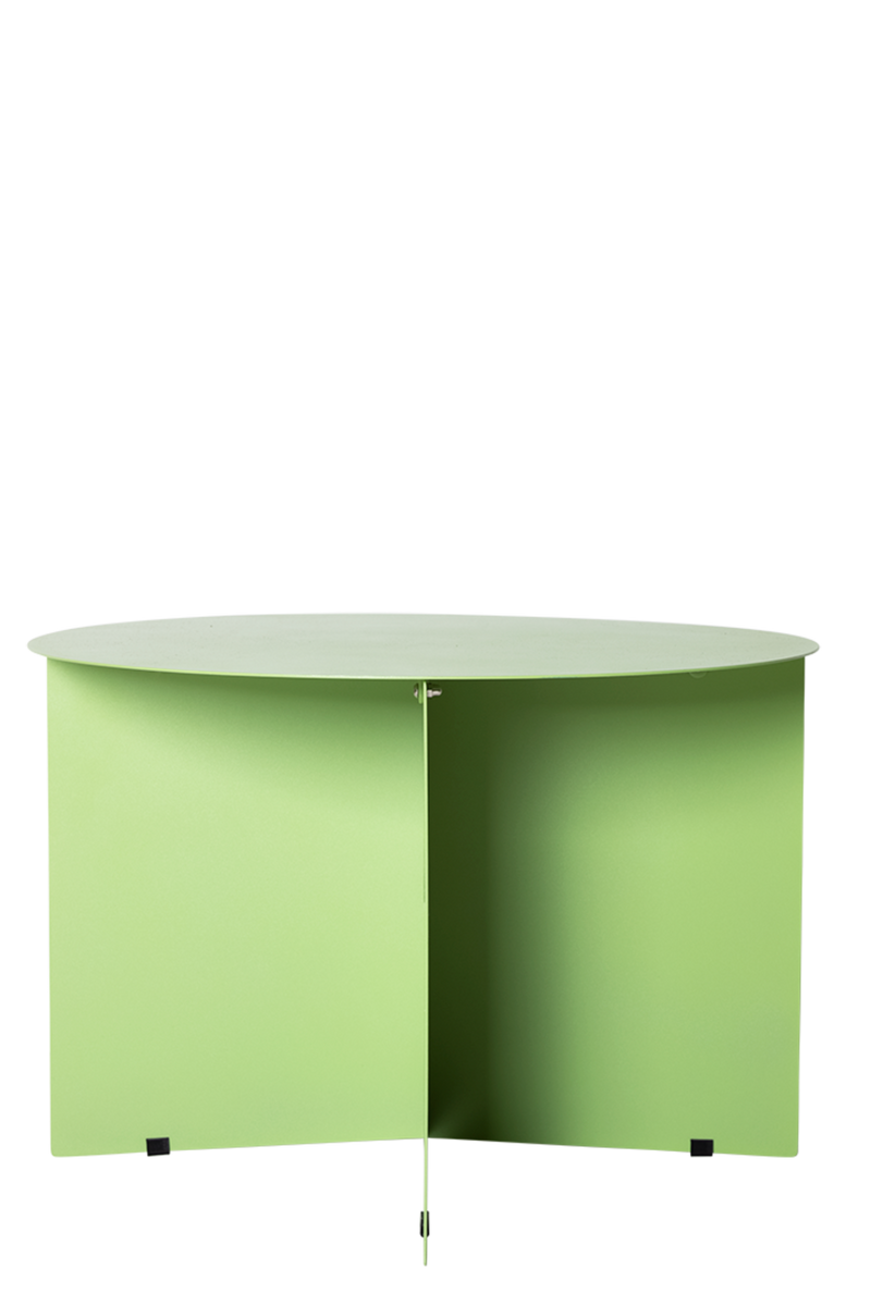 HKLIVING ® Fern Green Round Metal Side Table Spicer and Wood