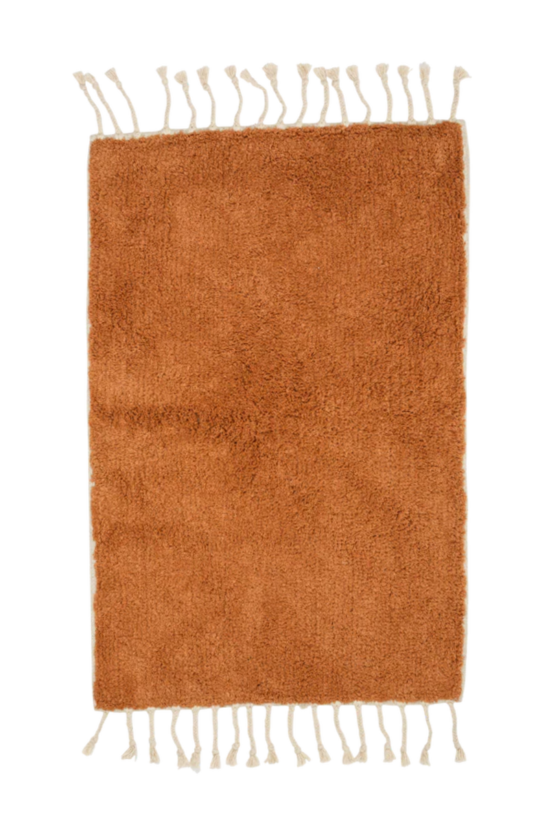 TUFTED COTTON BATH MAT / RUG - Terracotta