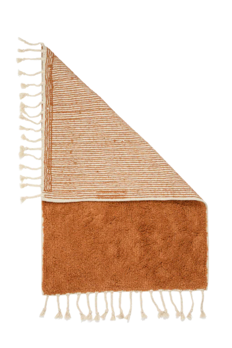 TUFTED COTTON BATH MAT / RUG - Terracotta