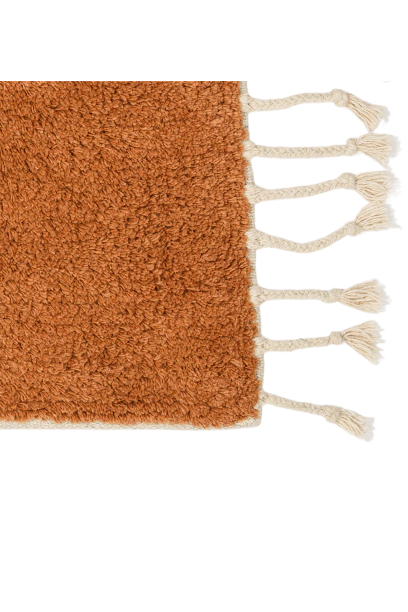TUFTED COTTON BATH MAT / RUG - Terracotta