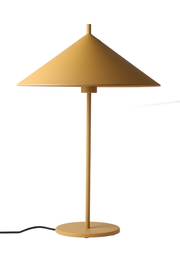 HKliving ® | Matt Ochre Metal Triangle Table Lamp
